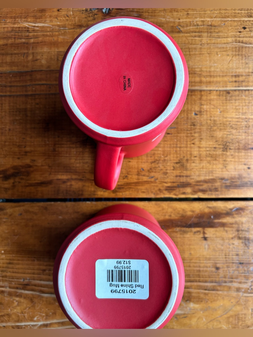 Google 2 Red Ceramic Coffee Mugs Employee Promotion 1 NWT / 1 Used twice. - Picture 2 of 7